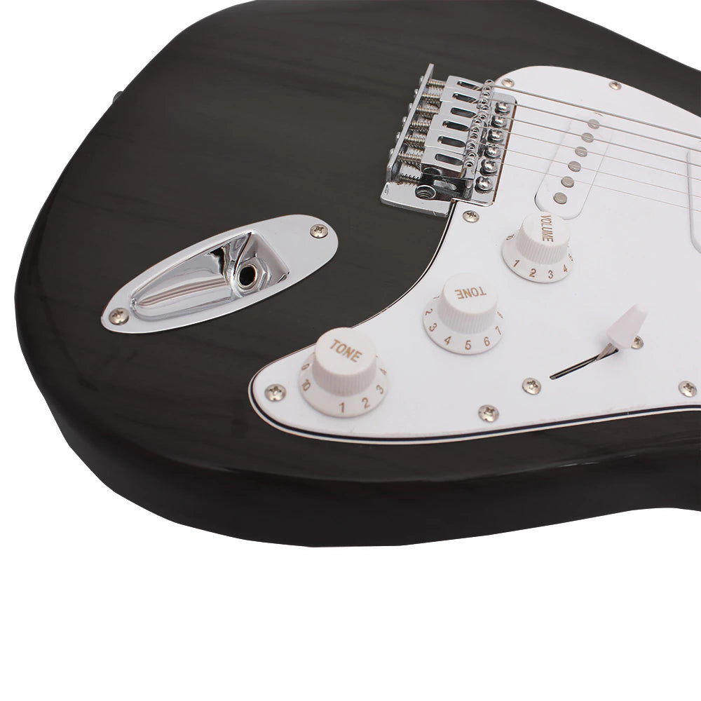 21 Frets 6 Strings ST Electric Guitar 39 Inch Black Basswood Body Maple Neck With Speaker Necessary Guitar Parts & Accessories
