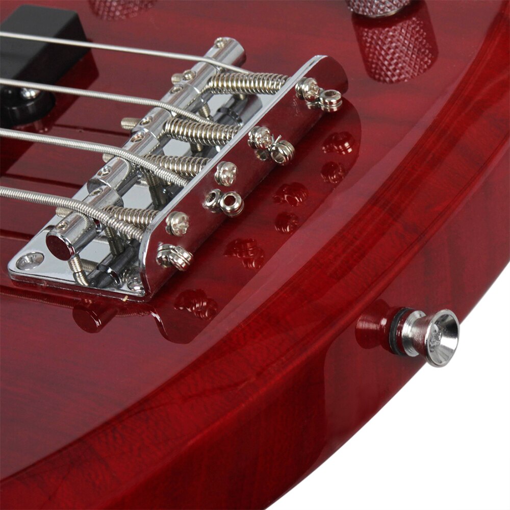 Professional 4 String Electric Bass Guitar 24 Frets Electric Bass Guitar Solid Wood Fingerboard Stringed Musical Instrument