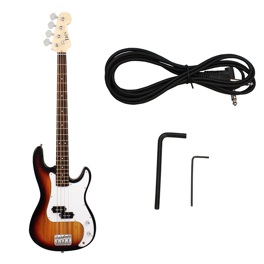 4 String Electric Bass Guitar 20 Frets Basswood Body Bass Guitar Stringed Musical Instrument With Connection Cable Wrenches