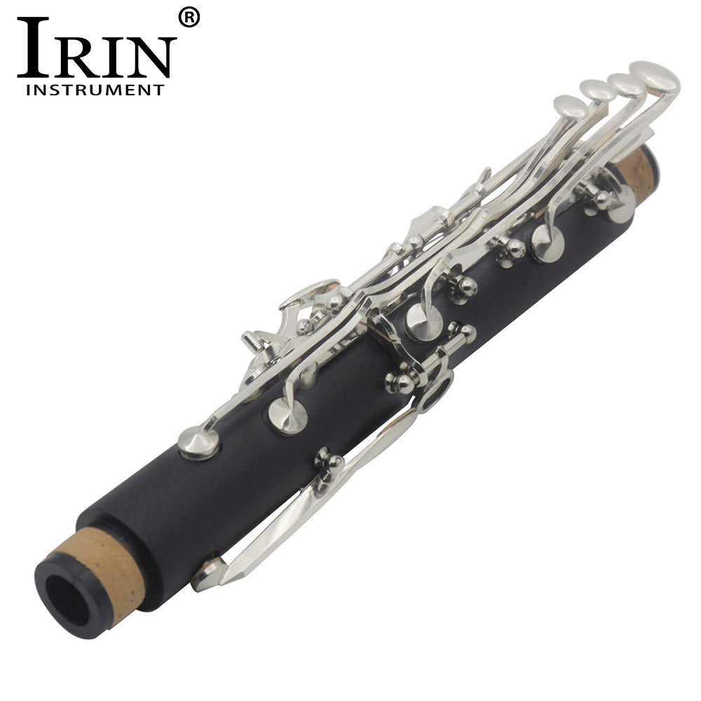 IRIN 17 Key Clarinet Bb Flat High Quality Woodwind Instrument Bakelite Tube With Strap Cloth Case Accessory Set Music Gifts