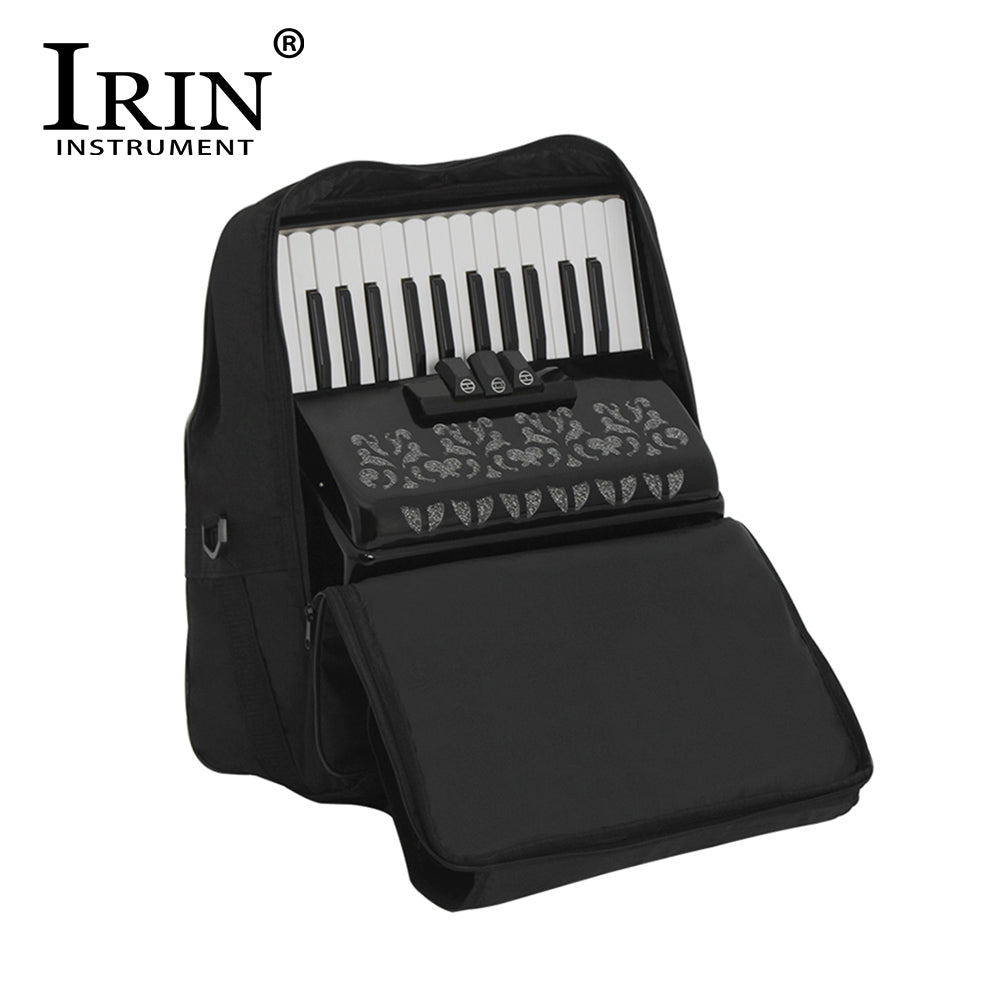 IRIN 26-Key 48 Bass Accordion Black Keyboard Musical Instrument Rhythm Band Accordion Children Beginner Gift With Carrying Bag
