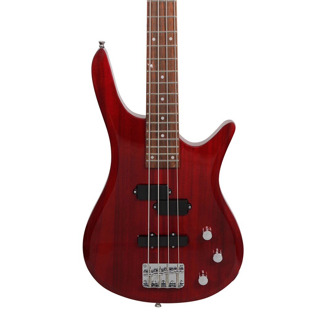 Professional 4 String Electric Bass Guitar 24 Frets Electric Bass Guitar Solid Wood Fingerboard Stringed Musical Instrument