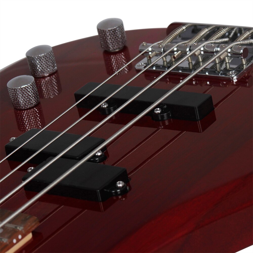 Professional 4 String Electric Bass Guitar 24 Frets Electric Bass Guitar Solid Wood Fingerboard Stringed Musical Instrument