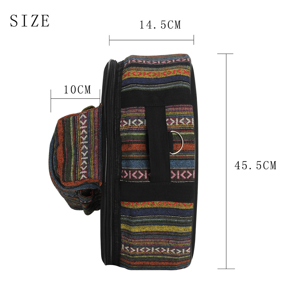 Snare Drum Gig Bag Backpack Waterproof 600D Oxford Fabric Snare Drum Case Color Ethnic Style Percussion Instrument Accessories