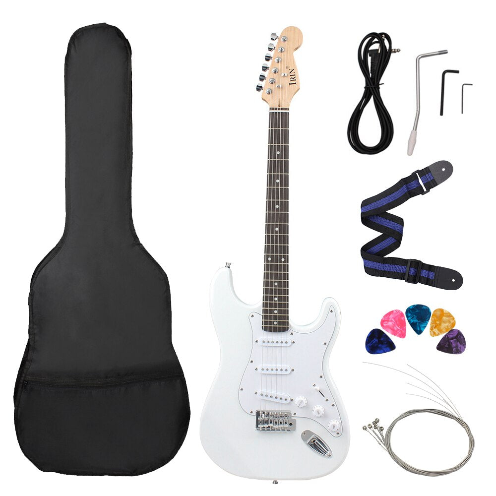 21 Frets 6 Strings ST Electric Guitar 39 Inch Black Basswood Body Maple Neck With Speaker Necessary Guitar Parts & Accessories