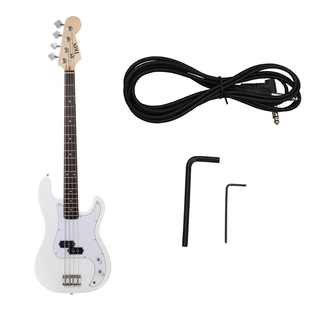 4 String Electric Bass Guitar 20 Frets Basswood Body Bass Guitar Stringed Musical Instrument With Connection Cable Wrenches
