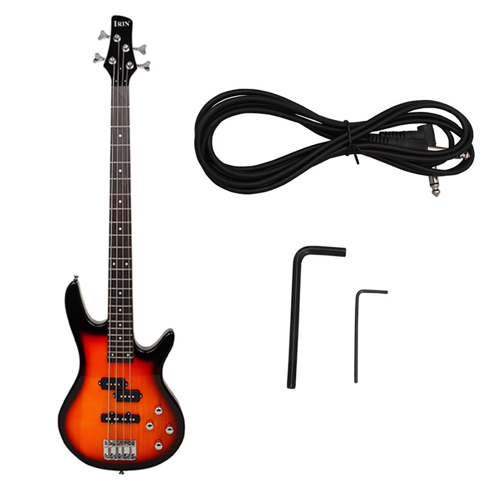 Professional 4 String Electric Bass Guitar 24 Frets Electric Bass Guitar Solid Wood Fingerboard Stringed Musical Instrument