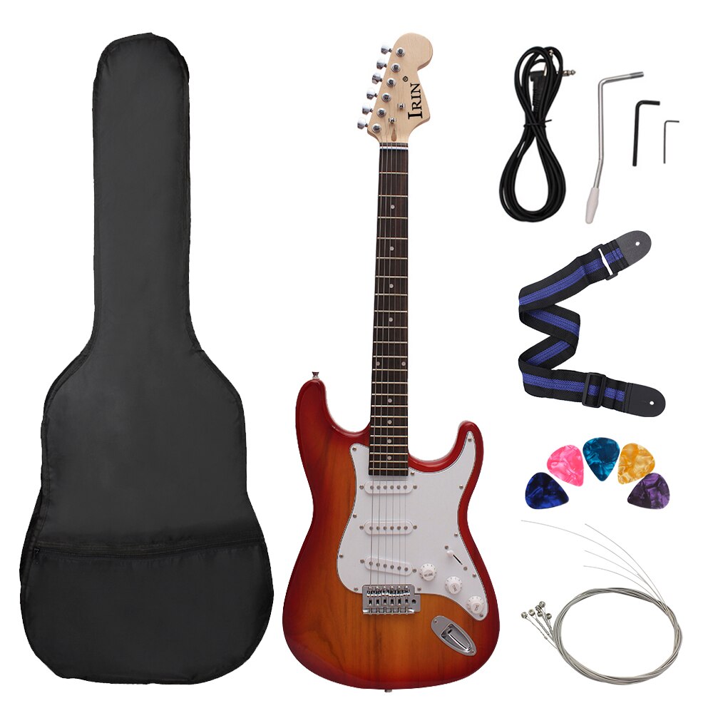 ST Electric Guitar 39 Inch 6 String 21 Frets Basswood Body Electric Guitar Guitarra With Speaker Guitar Parts & Accessories